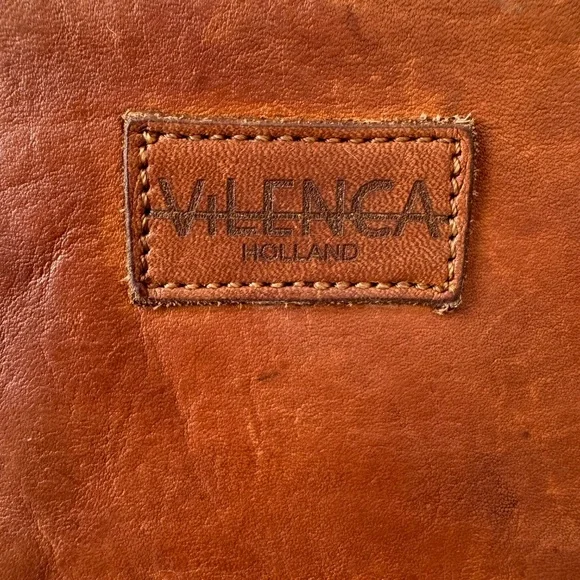 Vilenca Holland Cognac Brown Woven Leather Wallet - Super Soft! - Picture 2 of 11